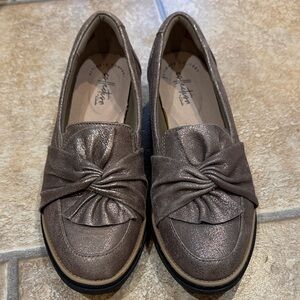 Clarks Bronze Knot Detail Loafers